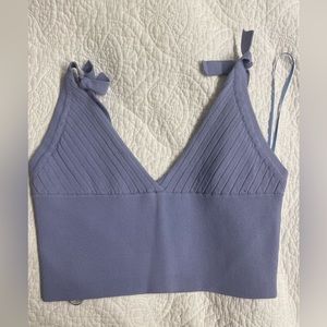 Zara Powder Blue Crop Top